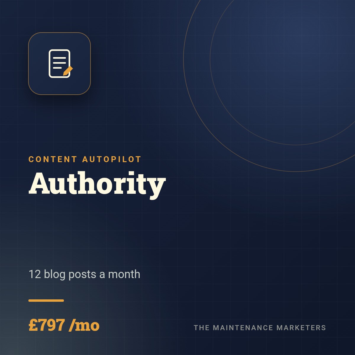 Authority (£797 /mo) - The Maintenance Marketers