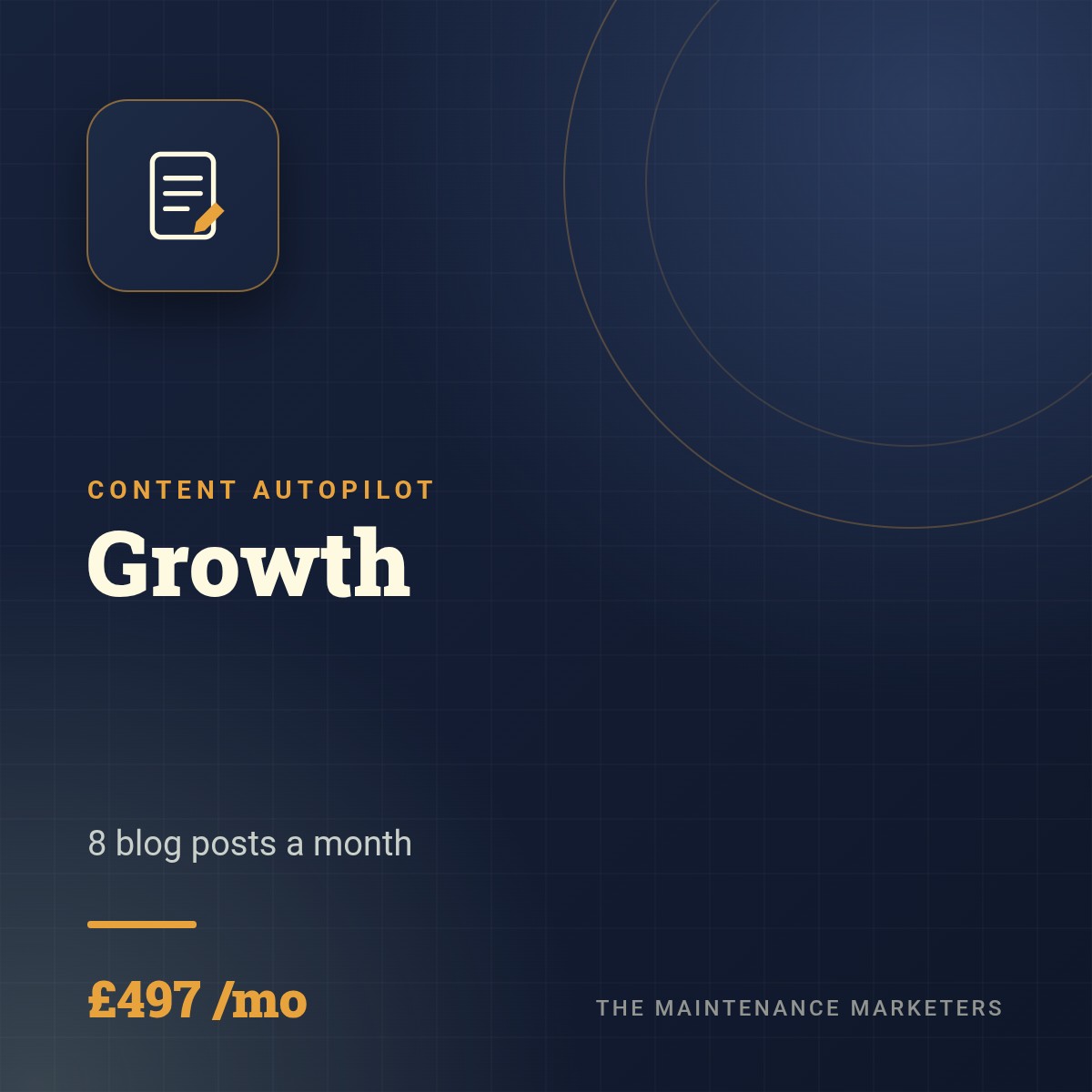 Growth (£497 /mo) - The Maintenance Marketers